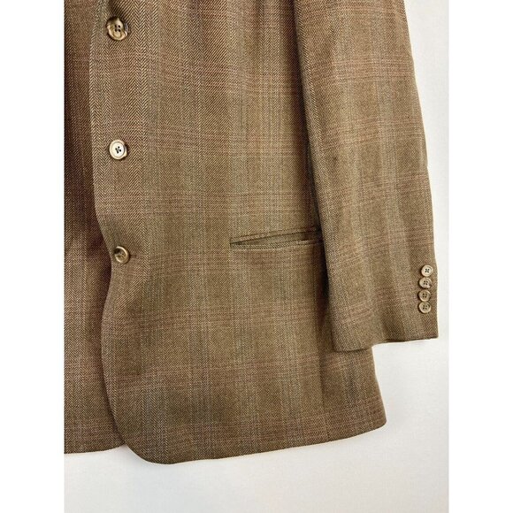 Moores Claiborne Wool Brown Men Vintage Blazer Size 44 R - Picture 7 of 11